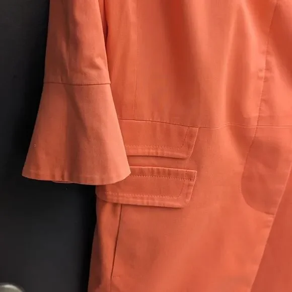Etcetera Bell Sleeve Trenchcoat Peachy Coral - Picture 13 of 13